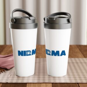 White 15oz Stainless Steel Travel Mug
